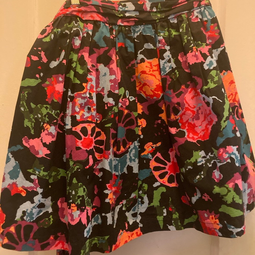 Thakoon Black Floral Full Skirt